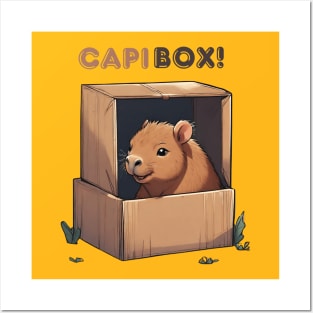 capibox capibara in the box Posters and Art